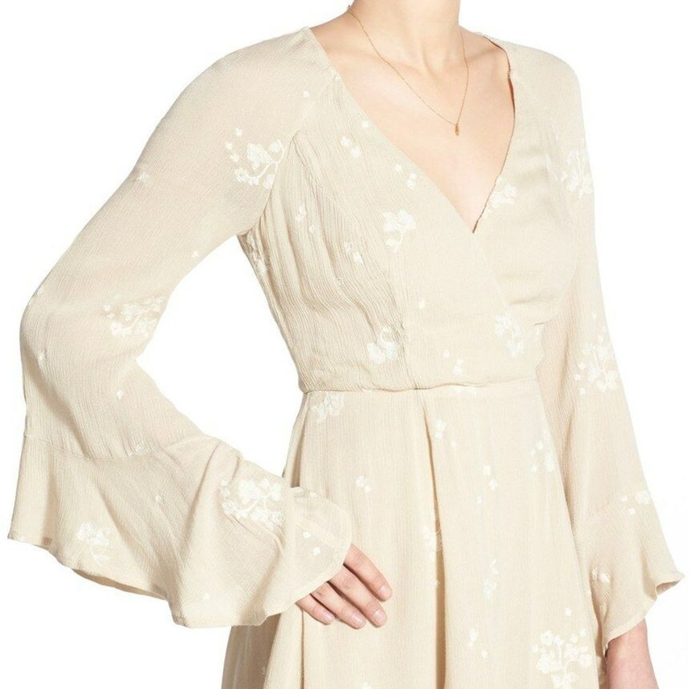 Free People Ivory Jasmine Embroidered Kimono
